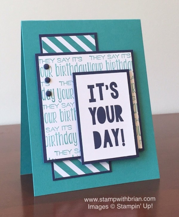 Suite Sayings, Party with Cake, Stampin' Up!, Brian King, Birthday Card