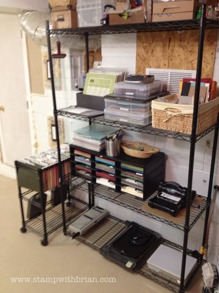 stampwithbrian.com - supplies shelf