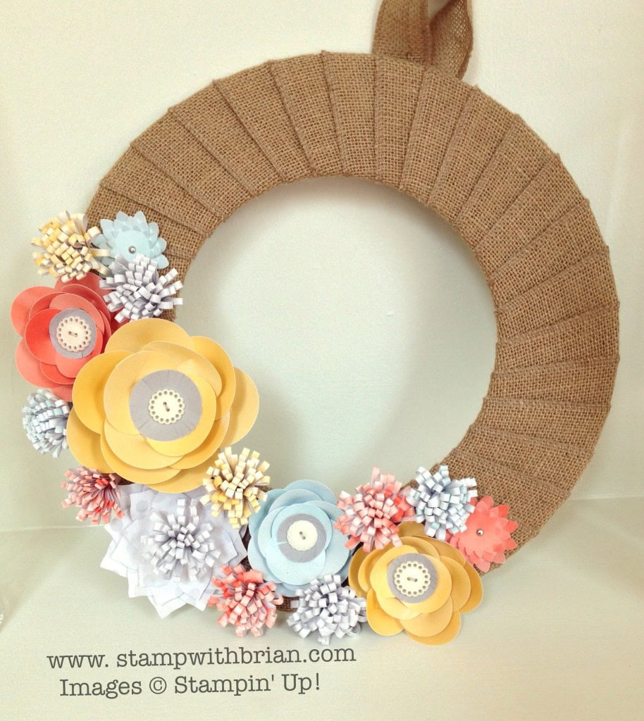 Burlap and Blooms Simply Made Wreath Kit, Stampin' Up!, Brian King