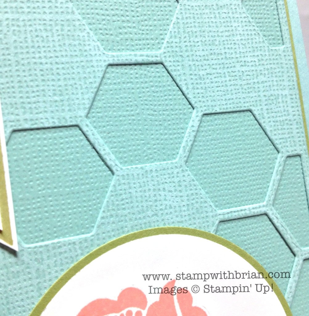 Stampin' Up!, Brian King, using Hexagon Hive for a subtle contrast