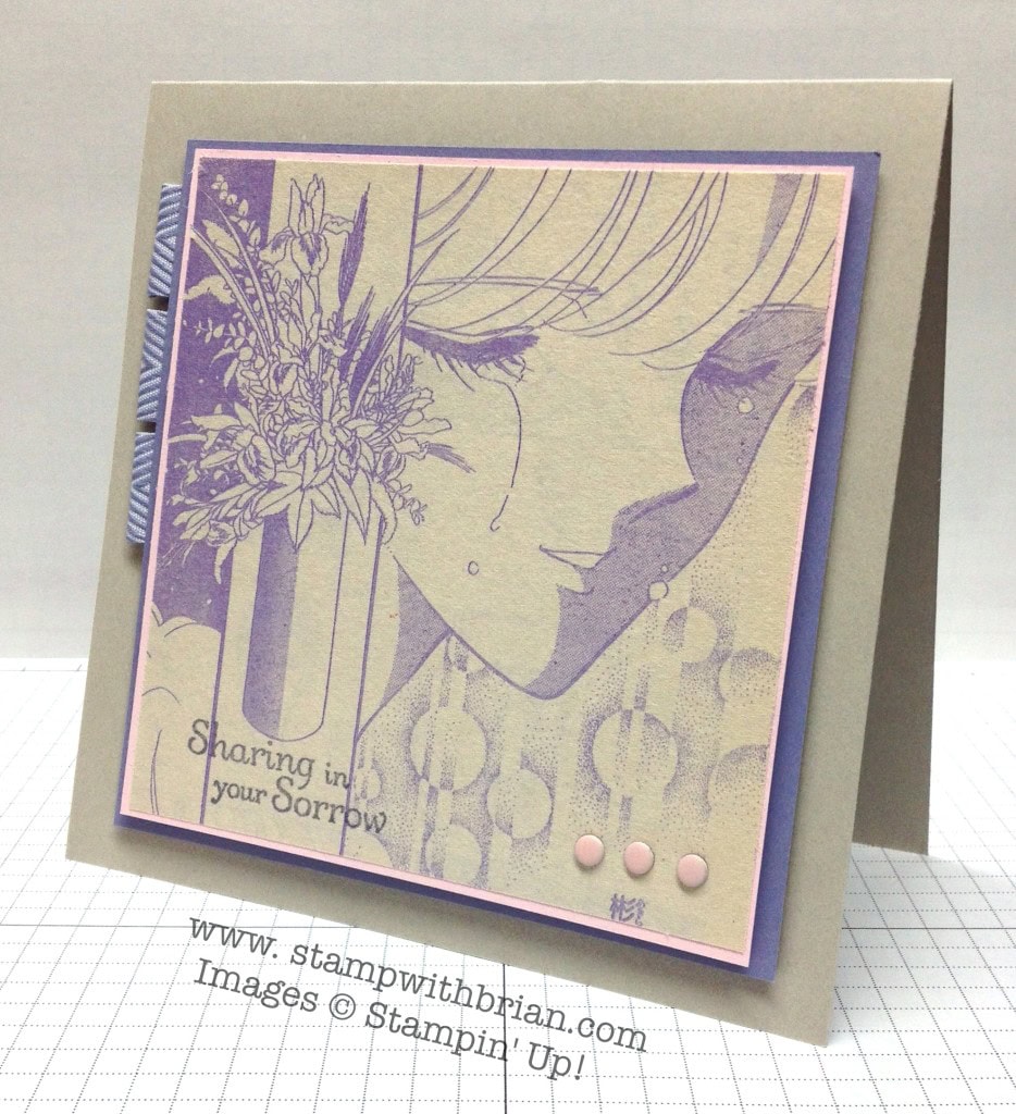 Thoughts and Prayers, Stampin' Up!, Brian King, using Japanese comics as a basis for a card