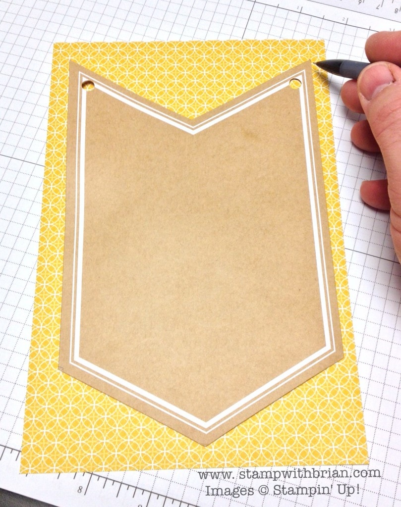 Creating a fitted piece inside the Celebrations Basics banner, Stampin' Up!, Brian King