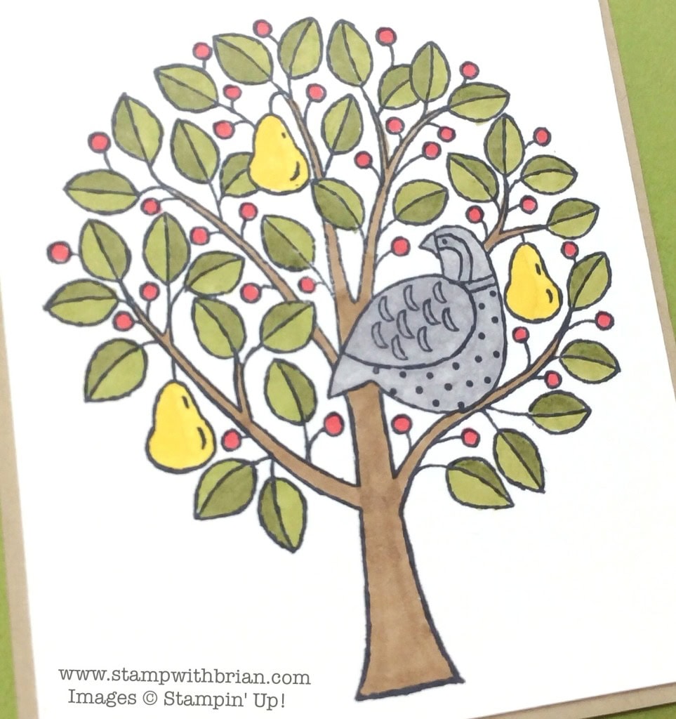 Partridge in a Pear Tree, 12 Days of Christmas, Stampin' Up!, Brian King
