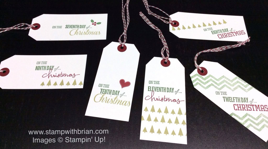12 Days of Christmas, Work of Art, Cheerful Tags, Endless Wishes, Stampin' Up!, Brian King