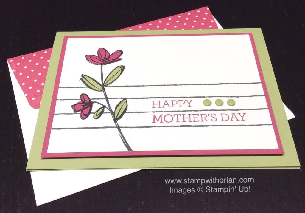 Mother's Love, Crazy About You, Draw the Line, Stampin' Up!, Mother's Day card, Brian King Mother's Love, Crazy About You, Draw the Line, Stampin' Up!, Mother's Day card, Brian King
