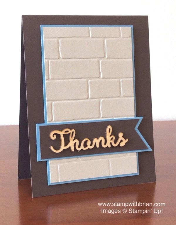 Brick Wall Textured Impressions Embossing Folder, Expressions Natural Elements, Stampin' Up!, Brian King, PPA255
