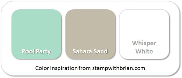 Stampin' Up! Color Inspiration: Pool Party, Sahara Sand, Whisper White
