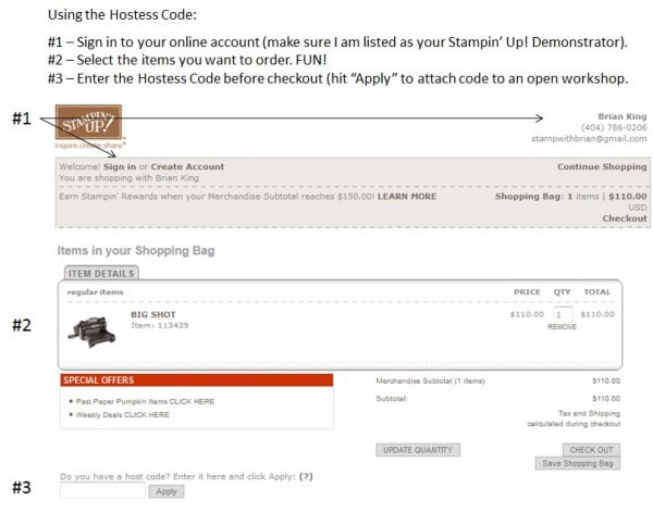 How to use the Stampin' Up! Hostess Code How to use the Stampin' Up! Hostess Code