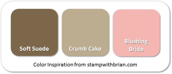Stampin' Up! Color Inspiration: Soft Suede, Crumb Cake, Blushing Bride