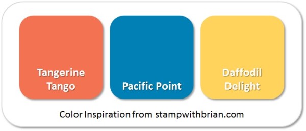 Stampin' Up! Color Inspiration: Tangerine Tango, Pacific Point, Daffodil Delight
