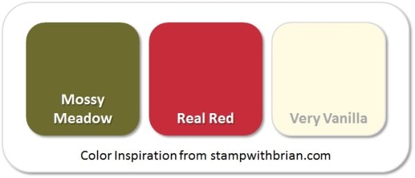 Stampin' Up! Color Inspiration: Mossy Meadow, Real Red, Very Vanilla
