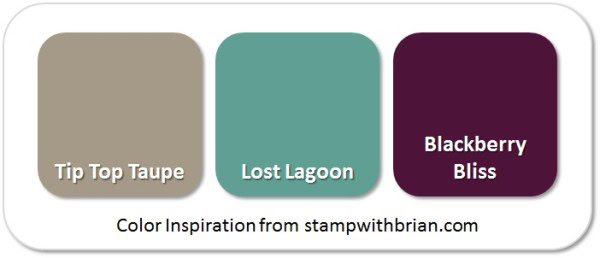 Stampin' Up! Color Inspiration: Tip Top Taupe, Lost Lagoon, Blackberry Bliss Stampin' Up! Color Inspiration: Tip Top Taupe, Lost Lagoon, Blackberry Bliss