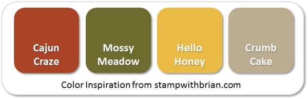 Stampin' Up! Color Inspiration: Cajun Craze, Mossy Meadow, Hello Honey, Crumb Cake Stampin' Up! Color Inspiration: Cajun Craze, Mossy Meadow, Hello Honey, Crumb Cake