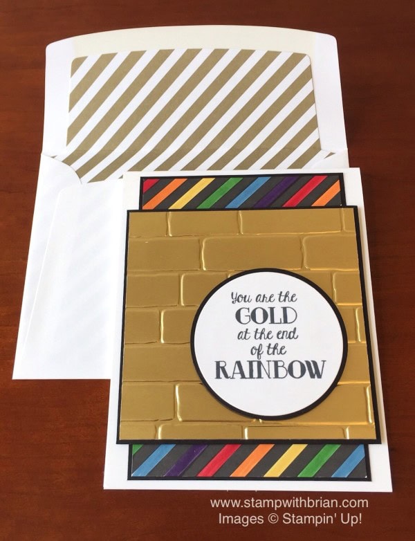 Over the Rainbow, Brick Wall Embossing Folder, Stampin' Up!, Brian King