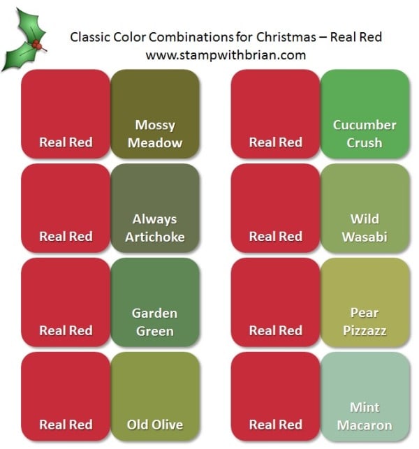 Stampin' Up! Color Inspiration: Classic Christmas Pairings with Real Red