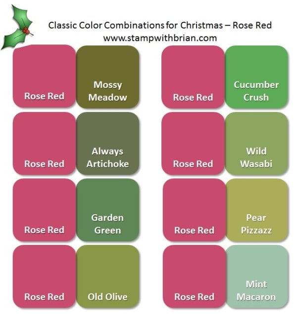 Stampin' Up! Color Inspiration: Classic Christmas Pairings with Rose Red