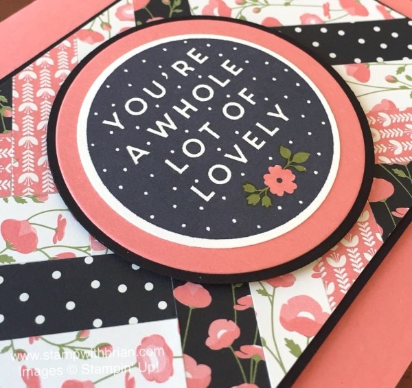 A Whole Lot of Lovely, Pretty Petals Designer Series Paper Stack, Stampin' Up!, Brian King, Herringbone Technique
