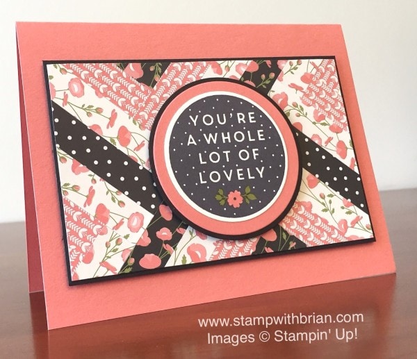 A Whole Lot of Lovely, Pretty Petals Designer Series Paper Stack, Stampin' Up!, Brian King, Herringbone Technique