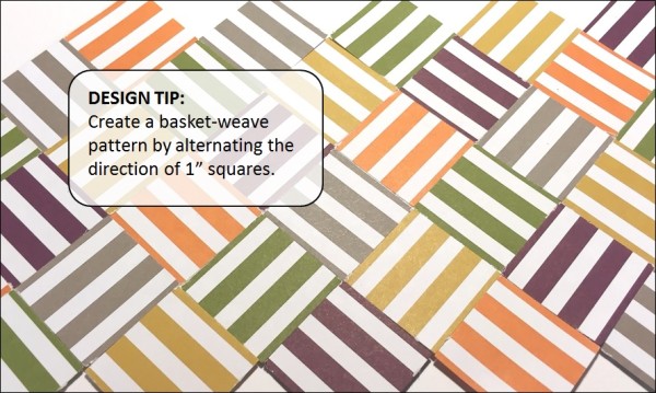 Creating a Basket-Weave Pattern with striped paper, Brian King Creating a Basket-Weave Pattern with striped paper, Brian King
