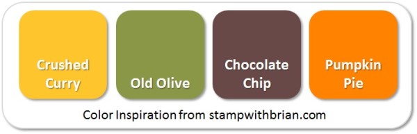 Stampin' Up! Color Inspiration: Crushed Curry, Old Olive, Chocolate Chip, Pumpkin Pie
