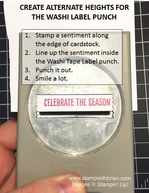 Tips for creating alternate heights with Washi Label punch, Stampin' Up!, Brian King Tips for creating alternate heights with Washi Label punch, Stampin' Up!, Brian King