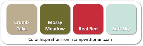 Stampin' Up! Color Inspiration: Crumb Cake, Mossy Meadow, Real Red, Soft Sky Stampin' Up! Color Inspiration: Crumb Cake, Mossy Meadow, Real Red, Soft Sky