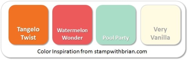 Stampin' Up! Color Inspiration: Tangelo Twist, Watermelon Wonder, Pool Party, Very Vanilla Stampin' Up! Color Inspiration: Tangelo Twist, Watermelon Wonder, Pool Party, Very Vanilla