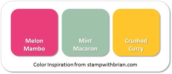Stampin' Up! Color Inspiration: Melon Mambo, Mint Macaron, Crushed Curry