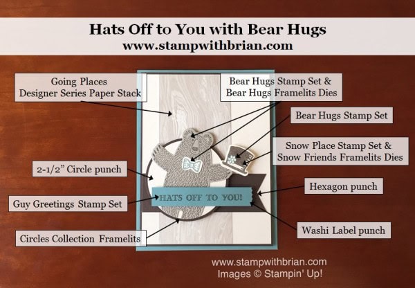 Bear Hugs, Guy Greetings, Snow Place, Stampin' Up!, Brian King, PP279