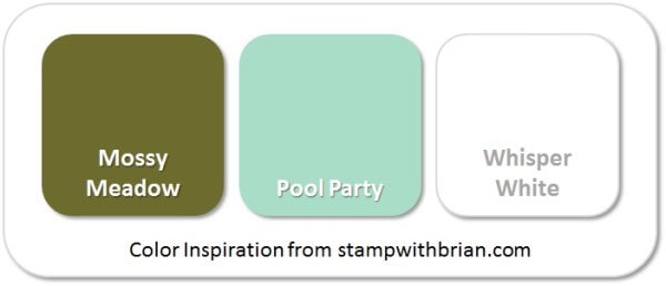 Stampin' Up! Color Inspiration: Mossy Meadow, Pool Party, Whisper White Stampin' Up! Color Inspiration: Mossy Meadow, Pool Party, Whisper White
