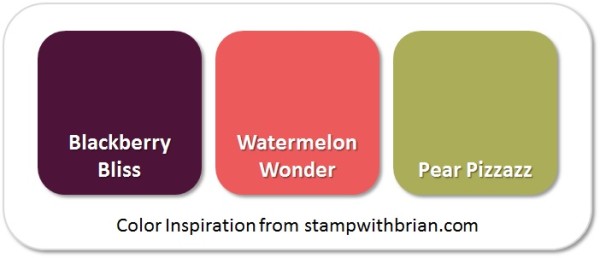 Stampin' Up! Color Inspiration: Blackberry Bliss, Watermelon Wonder, Pear Pizzazz Stampin' Up! Color Inspiration: Blackberry Bliss, Watermelon Wonder, Pear Pizzazz