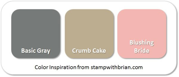 Stampin' Up! Color Inspiration: Basic Gray, Crumb Cake, Blushing Bride