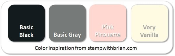 Stampin' Up! Color Inspiration: Basic Black, Basic Gray, Pink Pirouette, Very Vanilla Stampin' Up! Color Inspiration: Basic Black, Basic Gray, Pink Pirouette, Very Vanilla