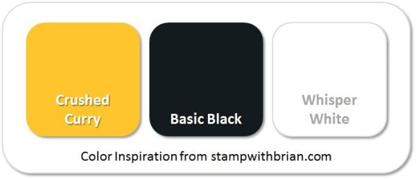 Stampin' Up! Color Inspiration: Crushed Curry, Basic Black, Whisper White