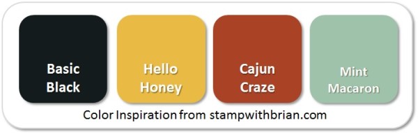 Stampin' Up! Color Inspiration: Basic Black, Hello Honey, Cajun Craze, Mint Macaron Stampin' Up! Color Inspiration: Basic Black, Hello Honey, Cajun Craze, Mint Macaron