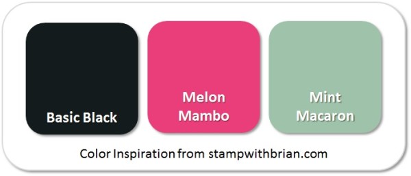Stampin' Up! Color Inspiration: Basic Black, Melon Mambo, Mint Macaron