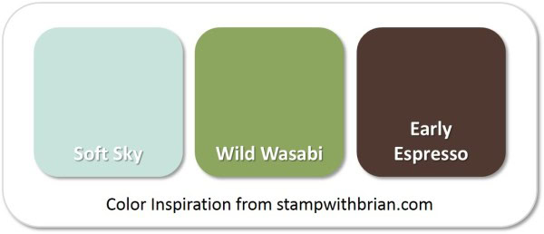 Stampin' Up! Color Inspiration: Soft Sky, Wild Wasabi, Early Espresso