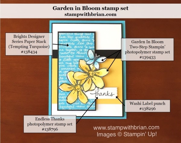 Garden in Bloom, Endless Thanks, Stampin' Up!, Brian King, PP284, CYCI#109 Garden in Bloom, Endless Thanks, Stampin' Up!, Brian King, PP284, CYCI#109