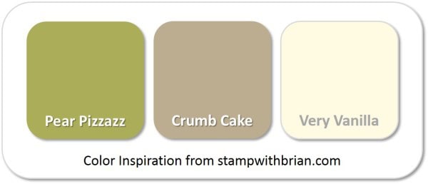 Stampin' Up! Color Inspiration: Pear Pizzazz, Crumb Cake, Very Vanilla