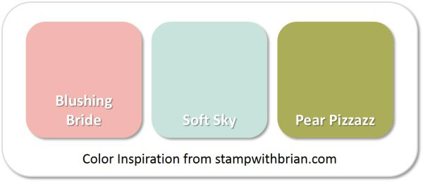 Stampin' Up! Color Inspiration: Blushing Bride, Soft Sky, Pear Pizzazz Stampin' Up! Color Inspiration: Blushing Bride, Soft Sky, Pear Pizzazz