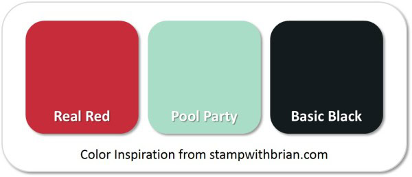 Stampin' Up! Color Inspiration: Real Red, Pool Party, Basic Black