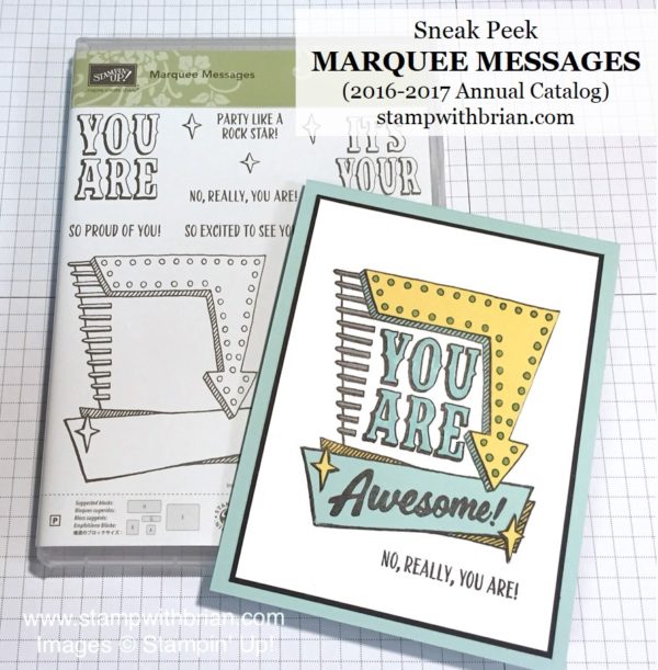Marquee Messages, Stampin' Up!, Brian King, Sneak Peek