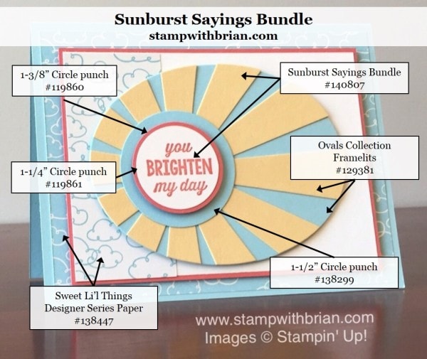 Sunburst Sayings, Sunburst Thinlits Dies, Stampin' Up!, Brian King, FabFri84