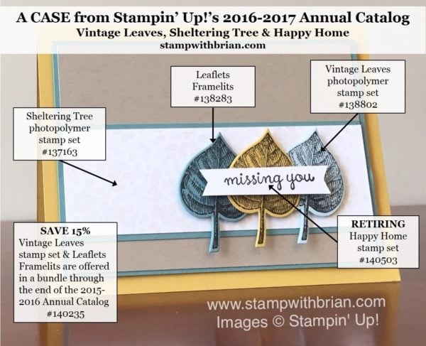 Vintage Leaves, Happy Home, Sheltering Tree, Stampin' Up!, Brian King, FabFri86 Vintage Leaves, Happy Home, Sheltering Tree, Stampin' Up!, Brian King, FabFri86