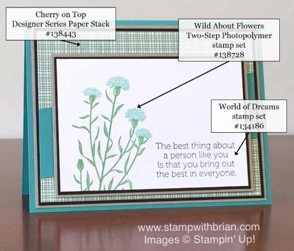 Wild About Flowers, World of Dreams, Stampin' Up!, Brian King, PPA295 Wild About Flowers, World of Dreams, Stampin' Up!, Brian King, PPA295