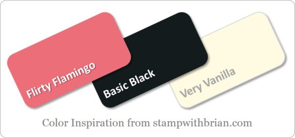 Stampin' Up! Color Inspiration: Flirty Flamingo, Basic Black, Very Vanilla Stampin' Up! Color Inspiration: Flirty Flamingo, Basic Black, Very Vanilla