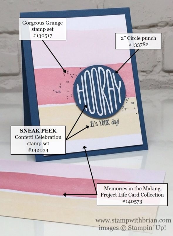 Confetti Celebration, Gorgeous Grunge, Memories in the Making Project Life Card Collection, Stampin' Up!, Brian King, GDP035