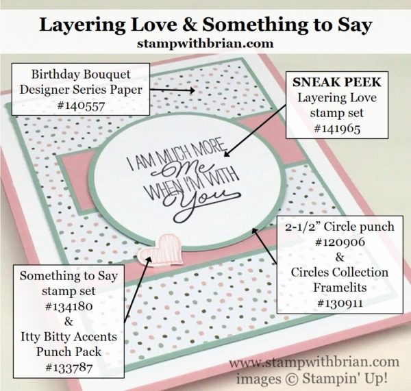 Layering Love, Something to Say, Stampin' Up!, Brian King, PPA302 Layering Love, Something to Say, Stampin' Up!, Brian King, PPA302