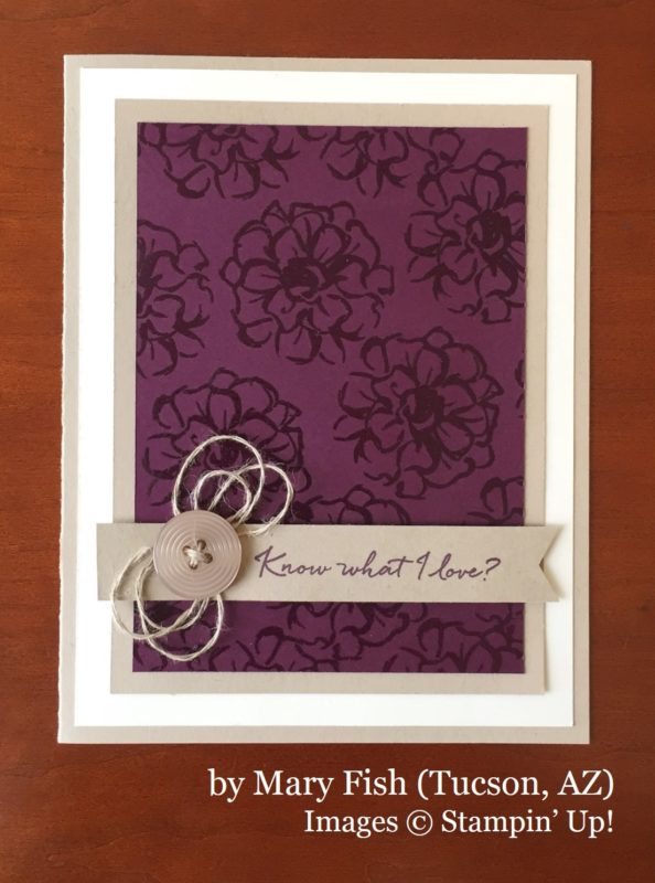 Mary Fish, Tucson AZ, Stampin' Up!, card swap