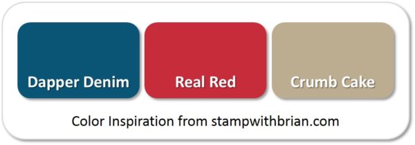 Stampin' Up! Color Inspiration: Dapper Denim, Real Red, Crumb Cake Stampin' Up! Color Inspiration: Dapper Denim, Real Red, Crumb Cake
